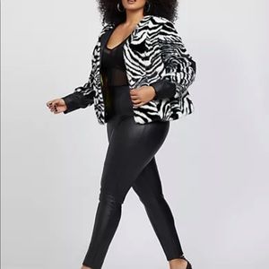 FTF Zebra Faux Fur Jacket